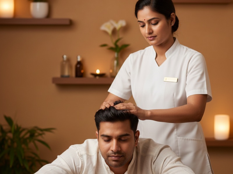 Hot stones being placed along the back during a therapy session at Infinity Beauty & Spa